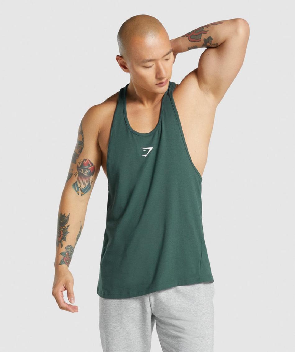 Stringers Gymshark Critical 2.0 Hombre Verde Oscuro | CO 3577WNB